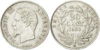 Frankreich 20 Centimes Münze, Napoleon III, Napoléon III, Paris, VZ -
