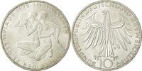 Bundesrepublik Deutschland 10 Mark Münze, Munich, UNZ, Silber, KM:132 -