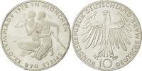 Bundesrepublik Deutschland 10 Mark Münze, Stuttgart, VZ+, Silber -