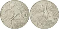 Bundesrepublik Deutschland 10 Mark Münze, Karlsruhe, UNZ, Silber -