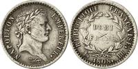 Frankreich 1/2 Franc Münze, Napoléon I, Strasbourg, SS, Silber -