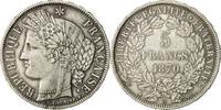 Frankreich 5 Francs Münze, Cérès, Paris, SS+, Silber, KM:819 -