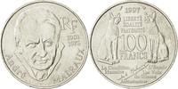 Frankreich 100 Francs Münze, André Malraux, VZ+, Silber, KM:1188 -