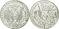 Frankreich 100 Francs Münze, 8 mai 1945, Pessac, ESSAI, UNZ, Silber -