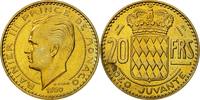 Monaco 20 Francs Münze, Rainier III, Paris, ESSAI, VZ+ -