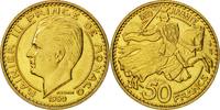 Monaco 50 Francs Münze, Rainier III, Paris, ESSAI, VZ+ -