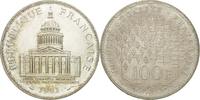 Frankreich 100 Francs Münze, Panthéon, Paris, UNZ, Silber, KM:951.1 -