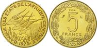 Zentralafrikanische Staaten 5 Francs Münze, Paris, ESSAI, STGL -
