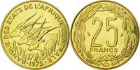 Zentralafrikanische Staaten 25 Francs Münze, Paris, ESSAI, UNZ -