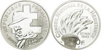 Frankreich 100 Francs Münze, Jean Moulin, ESSAI, STGL, Silber, KM:1023 -