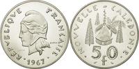 Neukaledonien 50 Francs Münze, Paris, ESSAI, STGL, Nickel, KM:E13 -