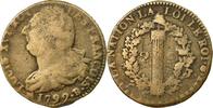 Frankreich 1792 B Münze, 2 sols françois, Rouen, S, Bronze, KM:603.3