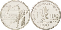 Frankreich 100 Francs Münze, STGL, Silber, KM:980 -