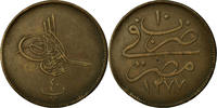 Ägypten 40 Para, Qirsh Münze, Abdul Aziz, Misr, S+, Bronze -