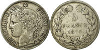 Frankreich 5 Francs Münze, Cérès, Bordeaux, S, Silber, KM:818.2 -
