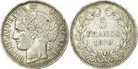 Frankreich 5 Francs Münze, Cérès, Bordeaux, SS, Silber, KM:818.4 -