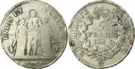 Frankreich 5 Francs Münze, Union et Force, Perpignan, S, Silber -
