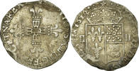 Frankreich 1/4 Ecu Münze, Louis XIII, 1/4 Écu de Béarn, Morlaas, S+ -