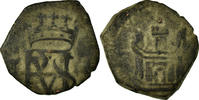 Spanien Blanca Münze, Philip II, Cuenca, S+, Billon -