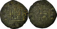 Spanien Obol Münze, Castille and Leon, Alfonso X, SS, Billon -