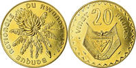 Ruanda 20 Francs Münze, Paris, ESSAI, UNZ, Messing, KM:E6 -
