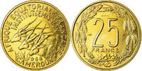 Kamerun 25 Francs Münze, Paris, ESSAI, VZ+, Aluminum-Bronze, KM:E9 -