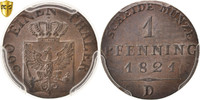 Deutsch Staaten Pfennig Münze, PRUSSIA, Friedrich Wilhelm III, Munich -