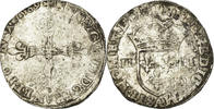 Frankreich 1/4 Ecu Münze, Henri III, Paris, S+, Silber, Sombart:4662 -
