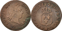 Frankreich Liard Münze, Louis XV, Liard à la vieille tête, Lille, SS -