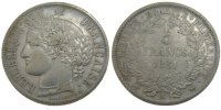 Frankreich 5 Francs Münze, Cérès, Paris, SS, Silber, Gadoury:719 -