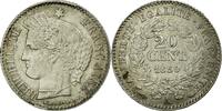 Frankreich 20 Centimes Münze, Cérès, Paris, SS+, Silber, KM:758.1 -
