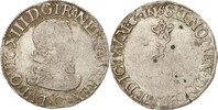 Frankreich 1/2 Franc Münze, Louis XIII, tête nue au col fraisé -