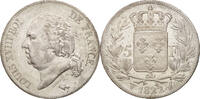 Frankreich 5 Francs Münze, Louis XVIII, Louis XVIII, Lille, SS+ -