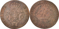 Azores 20 Reis Maria I, S+, Copper, KM:3