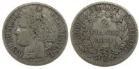 Frankreich 2 Francs 1871 A Münze, Cérès, Paris, SS, Silber, Gadoury:530