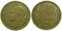 Frankreich 20 Francs Münze, Guiraud, Beaumont le Roger, SS+ -
