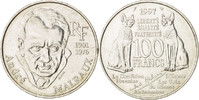 Frankreich 100 Francs Münze, André Malraux, UNZ, Silber, KM:1188 -