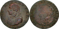 Großbritannien Halfpenny Token Münze, Somerset, Bath, SS, Kupfer -