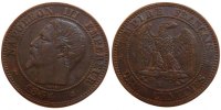 Frankreich 2 Centimes Münze, Napoleon III, Napoléon III, Bordeaux -