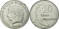 Frankreich 10 Centimes Münze, ESSAI, VZ, Aluminium -