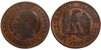 Frankreich 2 Centimes Münze, Napoleon III, Napoléon III, Bordeaux -