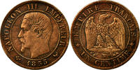 Frankreich Centime Münze, Napoleon III, Lille, Différent Ancre, S+ -