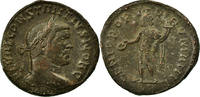 Follis Münze, Constantius I, Lyon - Lugdunum, SS, Bronze, RIC:4a -