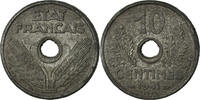 Frankreich 10 Centimes Münze, Lindauer, Piéfort, VZ+, Zinc -