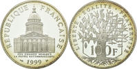 Frankreich 100 Francs Münze, Panthéon, Paris, Proof, STGL, Silber -