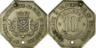 Frankreich 10 Centimes Münze, Tramways à vapeur, Saint-Etienne, SS -