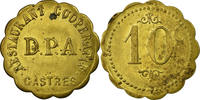 Frankreich 10 Centimes Münze, Restaurant Coopératif D.P.A, Castres, SS+ -