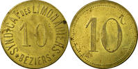 Frankreich 10 Centimes Münze, Syndicat des Limonadiers, Béziers, SS+ -