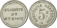 Frankreich 5 Centimes Münze, Comptoirs Albertins, Albert, SS, Aluminium -