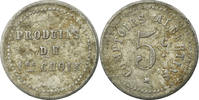 Frankreich 5 Centimes Münze, Comptoirs Albertins, Albert, SS, Aluminium -